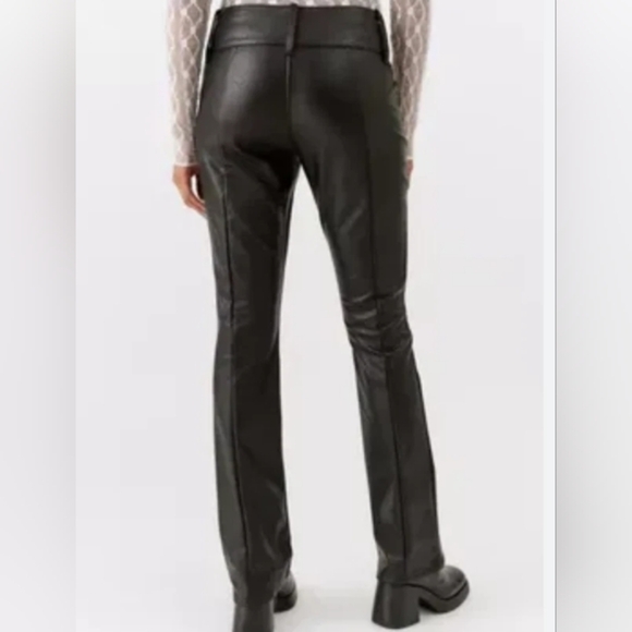 Urban Outfitters | EUC | Y2K Low Rise Faux Leather Belted Boot Cut Pant | Size 4 - Picture 4 of 16